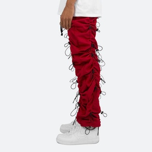 Pantalon tactique en nylon pour homme avec logo personnalisé, cordon élastique superposé à plusieurs attaches, vente en gros - Product Image 4