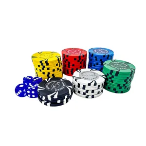 Chất lượng cao đất sét Poker chip 40mm Poker chuyên nghiệp chip Casino Trò chơi cờ Bạc 14.5g