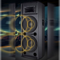 DEKEN S3 - Par de Altavoces Profesionales de 15'' y 300W, Altavoces Activos para Bodas y Fiestas con Dos Micrófonos Inalámbricos