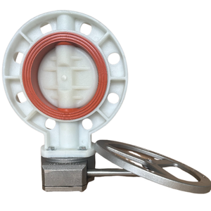 Prix réel <span class=keywords><strong>pas</strong></span> <span class=keywords><strong>cher</strong></span> grande taille DN400 DN500 toutes tailles <span class=keywords><strong>disque</strong></span> PP levier de vitesse <span class=keywords><strong>plaquette</strong></span> PP polypropylène vanne papillon à bride - Product Image 2