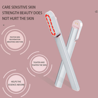 Masseur oculaire multi-angles à lumière rouge, appareil de soin ionophorétique rechargeable par USB, réduit les cernes, les poches sous les yeux et les gonflements