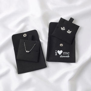 Custom Hot Sale Mini Microfiber <b>Ring</b> Earring Jewelry Bag Set Personalized Logo Display <b>Storage</b> Packaging Bag Set With Pad - Product Image 1