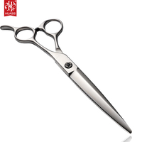 Tijeras Profesionales de Acero Inoxidable Mate HUASIS BE81 para Peluqueros Caninos, 7", 7.5", 8", Corte Suave, 440C