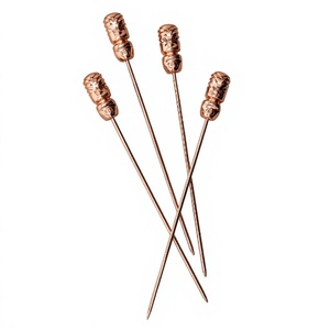Palillos para Cócteles con Diseño Martillado, Herramientas de Bar de Metal, Estilo Clásico, Reutilizables, Accesorios para Cócteles, Cerveza y Bebidas, Herramientas para Bartender - Product Image 1