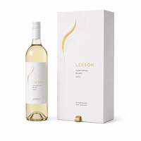 Boîte cadeau pour vin blanc, portable, recyclable, boissons alcoolisées, impression personnalisée, impression UV, boîte rigide coulissante haut de gamme