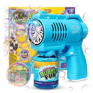 Çocuklar için kabarcık tabancası otomatik kabarcık makinesi sessiz kabarcık Blower yapma oyuncak açık yaz doğum günü partisi düğün hediyesi
