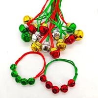 Collier et bracelets en corde avec clochettes de Noël, décoration de Noël pour la maison, clochettes artisanales avec corde, cadeau de festival pour enfants, hommes et femmes