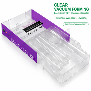 <span class=keywords><strong>Scatola</strong></span> Pieghevole Personalizzata in RPET Trasparente con Linguetta per Appendere, per Pennelli da Trucco - Servizio di Imballaggio Completo con Stampa UV - Product Image 3
