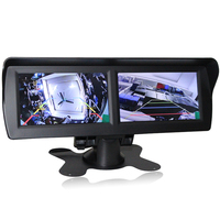 IPoster dudukan dasbor mobil 4.3 inci, Monitor ganda tampilan belakang mobil mundur 2 saluran Input Video 4.3"