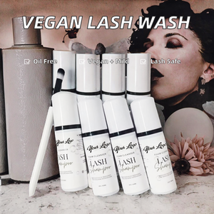 OEM <strong>Lash</strong> <strong>Extension</strong> Foam <strong>Cleanser</strong> Tear Free and Vegan Eyelash Shampoo Kit with Private Label <strong>Lash</strong> Shampoo Bottle and Brush - Product Image 1