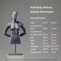 Mannequin buste femme en fibre de verre durable avec support métallique pour vitrine de magasin de vêtements