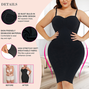 <strong>Strapless</strong> <strong>Body</strong> <strong>Shaper</strong> Slips Seamless Tummy <strong>Control</strong> <strong>Shaper</strong> Dress Bodycon Built in Bra Bodycon Dress - Product Image 4