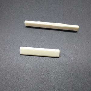 原声吉他塑料钢PPS螺母和鞍座灰色黑色木质吉他零件 - Product Image 1