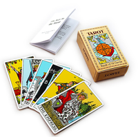 Vente en gros de cartes de tarot personnalisées Feeron avec estampage à chaud en or, autres matériaux, cartes à jouer imperméables, protection de l'environnement, excellente qualité
