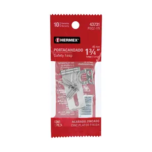 Supporto lucchetto in acciaio zincato 1-3/4 ', HERMEX, Master con 36 unità - Product Image 4