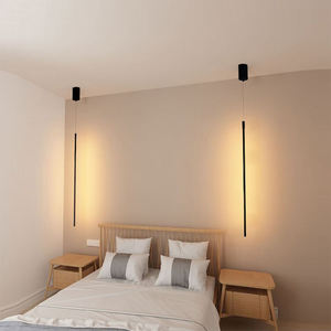 Lampe suspendue à LED linéaire d'éclairage intérieur moderne Lampe à longue bande avec <span class=keywords><strong>suspension</strong></span> à cordon réglable Lustre - Product Image 6