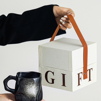 Tasse à café/eau en céramique japonaise rétro à facettes irrégulières, émaillée et mouchetée au four