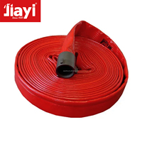2 1/2 Inch Durable Fire Hose EPDM PVC Rubber Lining With Coupling 15M 20M 30M Hose 13bar 27bar Red Color High Pressure
