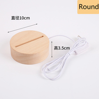 Lampe Led 3D en bois, luminaire décoratif d'intérieur, idéal pour la fête des enfants, vente en gros, nouveau modèle de