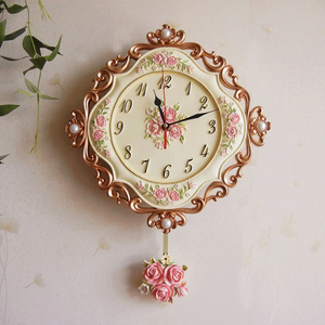 Su misura della decorazione della casa di <span class=keywords><strong>Grandi</strong></span> <span class=keywords><strong>Dimensioni</strong></span> Rosa Moda <span class=keywords><strong>Vintage</strong></span> Rustico Orologio <span class=keywords><strong>Da</strong></span> <span class=keywords><strong>Parete</strong></span> In Resina - Product Image 4