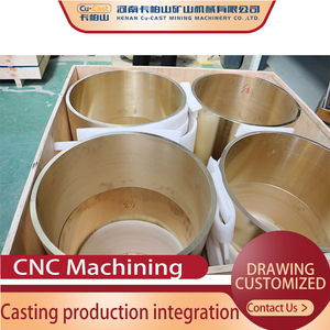 Customizable Non-Standard Mining Machinery Parts Crushers' Copper & Bronze Sleeves Brass <b>Drill</b> Sleeve Casting Processing - Product Image 3