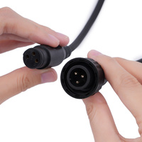 Connecteur XLR 2 broches mâle/femelle étanche pour bande LED, câble moulé IP65 avec blindage tressé en PVC pour éclairage LED, haut-parleur/microphone 1080P