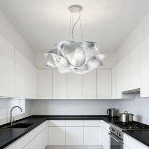 <span class=keywords><strong>Suspension</strong></span> lumineuse en métal nordique avec fleurs en PVC et LED, luminaire suspendu E27 pour villa, salle à manger, hall d'entrée - Product Image 1