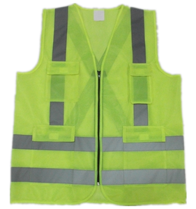 Hot Sales Bau projekt Fluor zierende gelbe Sicherheits weste Verkehrs sicherheits kleidung mit mehreren Taschen Reflektierende Weste - Product Image 1