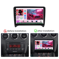 Stereo Mobil 9'' 8 Core dengan WiFi, BT, GPS Navigasi, Dukungan 4G Carplay, Android Auto untuk Player Audi TT MK2 8J Dashboard