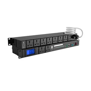 Audio Digital Power Supply Controller Regulator Pembacaan Tegangan 10 Outlet Power Sequencer Conditioner untuk Panggung Teater