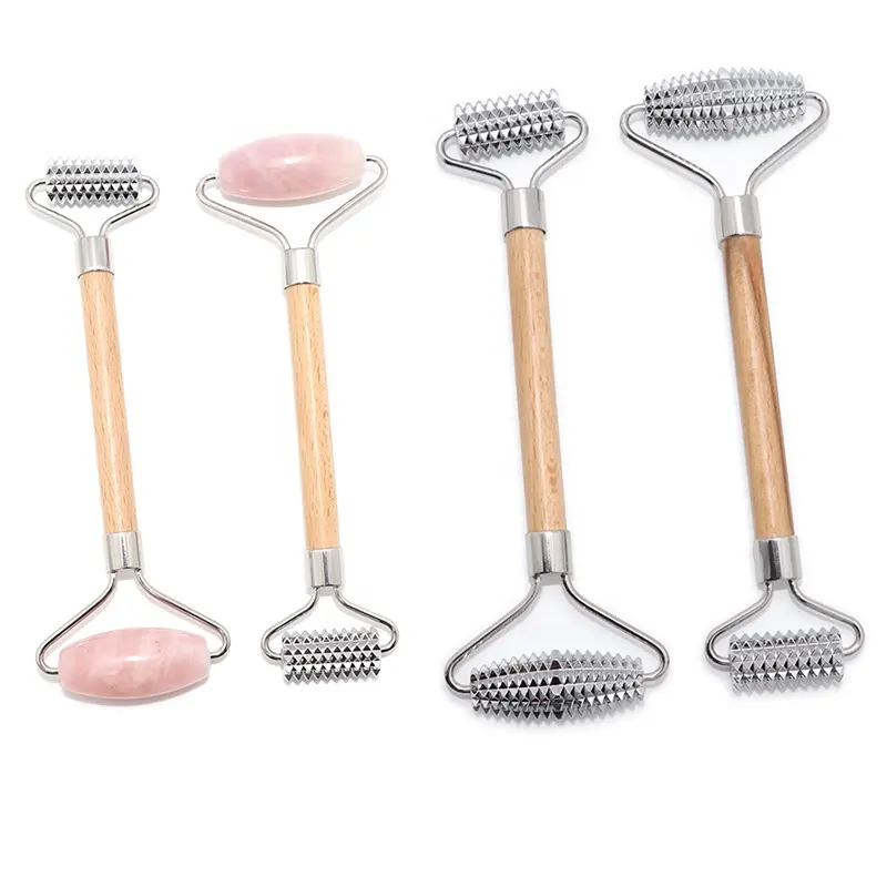 Skin Lifting Beauty Bar Ice Face Roller Wood Facial Massager Roller For Neck And Face