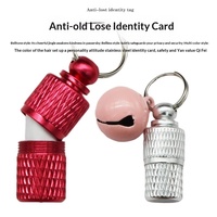 Kalung & Liontin ID/Alamat Anti-Hilang untuk Anjing Peliharaan, Bahan Stainless Steel, Gaya Santai, Tersedia dalam Stok