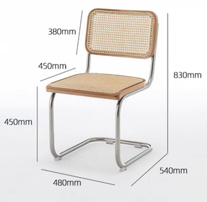 เก้าอี้ทานอาหารดีไซน์โดดเด่น คุณภาพเยี่ยม โครงโลหะ ที่นั่งหวาย - Product Image 6