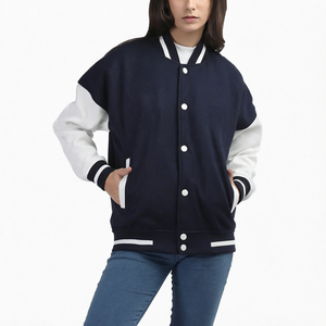 Veste universitaire personnalisée pour femme, 100 % laine, style baseball, veste d'hiver, vêtement d'extérieur de haute qualité, logo personnalisé, vente en gros OEM - Product Image 1