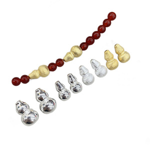 S925 Pure <b>Silver</b> Gourd Spacer <b>Beads</b> DZ306 DZ307 For Bracelet Making 12.7mm 6.1mm Smooth And Brushed Finish - Product Image 4