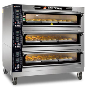 Niedriger Preis 3 Decks 9 Tabletts Brotbacken kommerzielle Pizza elektrische Bäckerei Ausrüstung Southstar Öfen zu verkaufen - Product Image 1