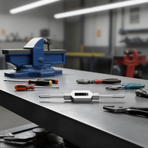 Adjustable Tap Wrench 10mm Steel Precision <b>Tool</b> For Metal <b>Threading</b> - Product Image 3