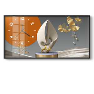 Huamiao bán buôn thời trang sáng tạo phòng khách đồng hồ treo tường kết hợp cuộc sống động vật trang trí pha lê sứ sơn đồng hồ - Product Image 2