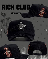 Disponibile Spedizione Rapida Cappelli Dandi Originali in Camoscio Personalizzati a 5 Pannelli Chrome Gorras 31 Fino Innedit Dandiii Hat's G5 Beard Hats Box