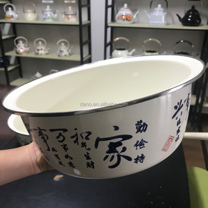 Promoção de Alta Qualidade Rodada Esmalte <span class=keywords><strong>Finger</strong></span> Bowl Pot de Cozinha Personalizada 26cm 30cm 32m 34cm Salad Bowl Set - Product Image 6