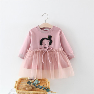 Robes de Filles à Thème Anniversaire et Personnages de Dessins Animés, Modèle Tutu Visage d'Ange, Collection Automne, pour Filles Indiennes - Prix de Gros - Product Image 3