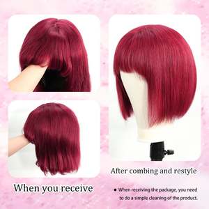 99J 210% Density 4x1 HD Lace Front Transparent French/ Lace Remy Brazilian Human Hair Glueless Pre-Plucked Short <b>Bob</b> <b>Wig</b> - Product Image 5