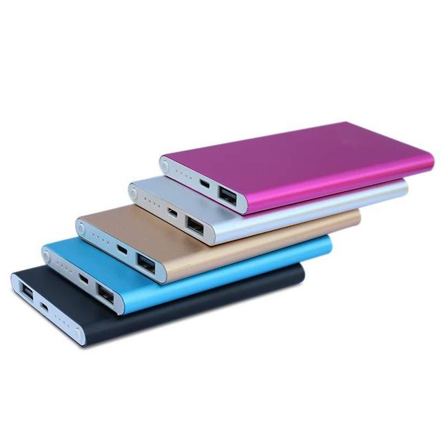 Wholesale Super Slim Mini Charging Power Bank 4000mAh 5000mAh Li-Polymer Battery Micro USB 15W Portable
