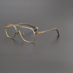 TFB 2025 titanio cuadrado oro elegante Vintage señoras hombres K2y estilo occidental gafas marco óptico - Product Image 1