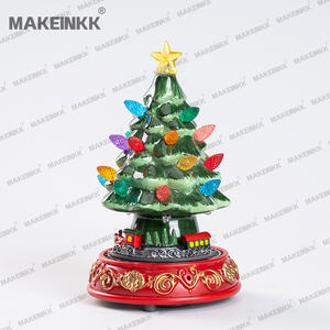 Adorno Navideño para Mesa, Regalo de Navidad, Aldea Navideña <span class=keywords><strong>3D</strong></span> Animada con Música e Iluminación, Bota y Cascanueces - Product Image 5