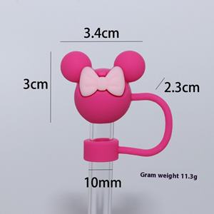 Cubierta de Pajita con Diseño de Cabeza de Anime para Vaso de Agua, 10mm, Antipolvo y Antiderrames, Tapa de Plástico, Nuevo Diseño, Accesorios para Bebidas - Product Image 3