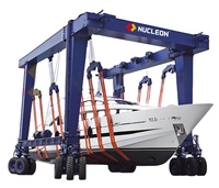Grue mobile de levage de bateaux 10-100 tonnes, grue portique de levage marin 8-25m de hauteur de levage pour quai, chantier naval, remorquage de bateaux