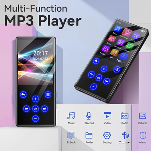 Reproductor MP3 con pantalla táctil de 2,4 pulgadas, reproductor de música portátil inalámbrico BT 5,0, compatible con tarjeta TF de 64GB para estudiantes, deportes y gimnasio - Product Image 3