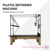 MJD M201C Cadillac Maple Wood Pilates Reformer, boîte en bois durable pour studio, utilisation pour le yoga, la remise en forme, la musculation, le Pilates