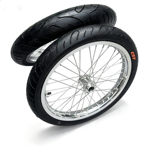ชุดล้อซูเปอร์โมโต CNC ขนาด <span class=keywords><strong>17</strong></span> นิ้ว สำหรับ Surron Light Bee พร้อมยาง CST สีเงิน ขนาด <span class=keywords><strong>1.60</strong></span> 2.15  อะลูมิเนียม สำหรับรถมอเตอร์ไซค์ไฟฟ้าวิบาก  ชุดล้อหน้า-หลัง - Product Image 3